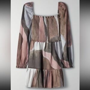 Wilfred tempest dress geometric Multicolor Long Sleeve Dress size small